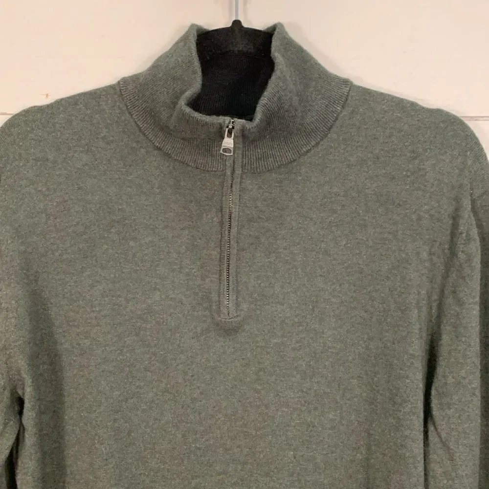 Banana Republic dark green cotton cashmere blend lightweight sweater size medium